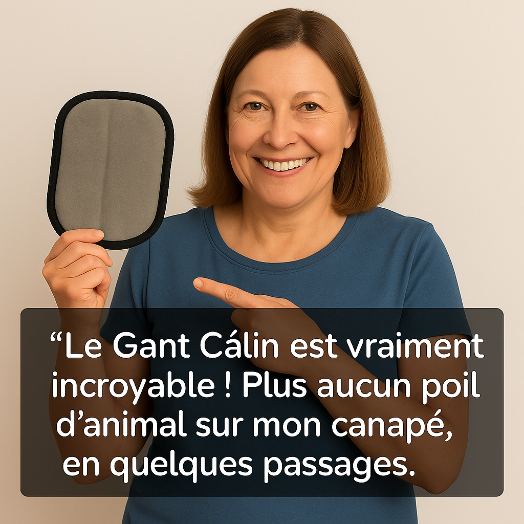 Gant Anti-Poils Réutilisable Câlinou™ pour Chiens & Chats