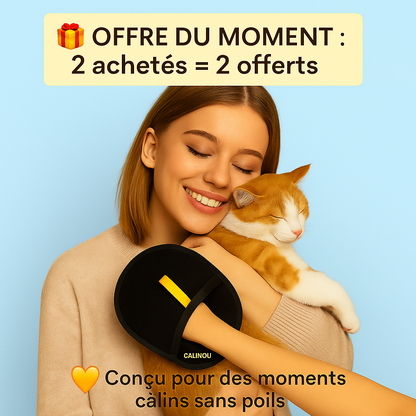 Gant Anti-Poils Réutilisable Câlinou™ pour Chiens & Chats