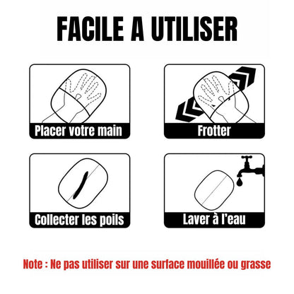 Gant Anti-Poils Réutilisable Câlinou™ pour Chiens & Chats